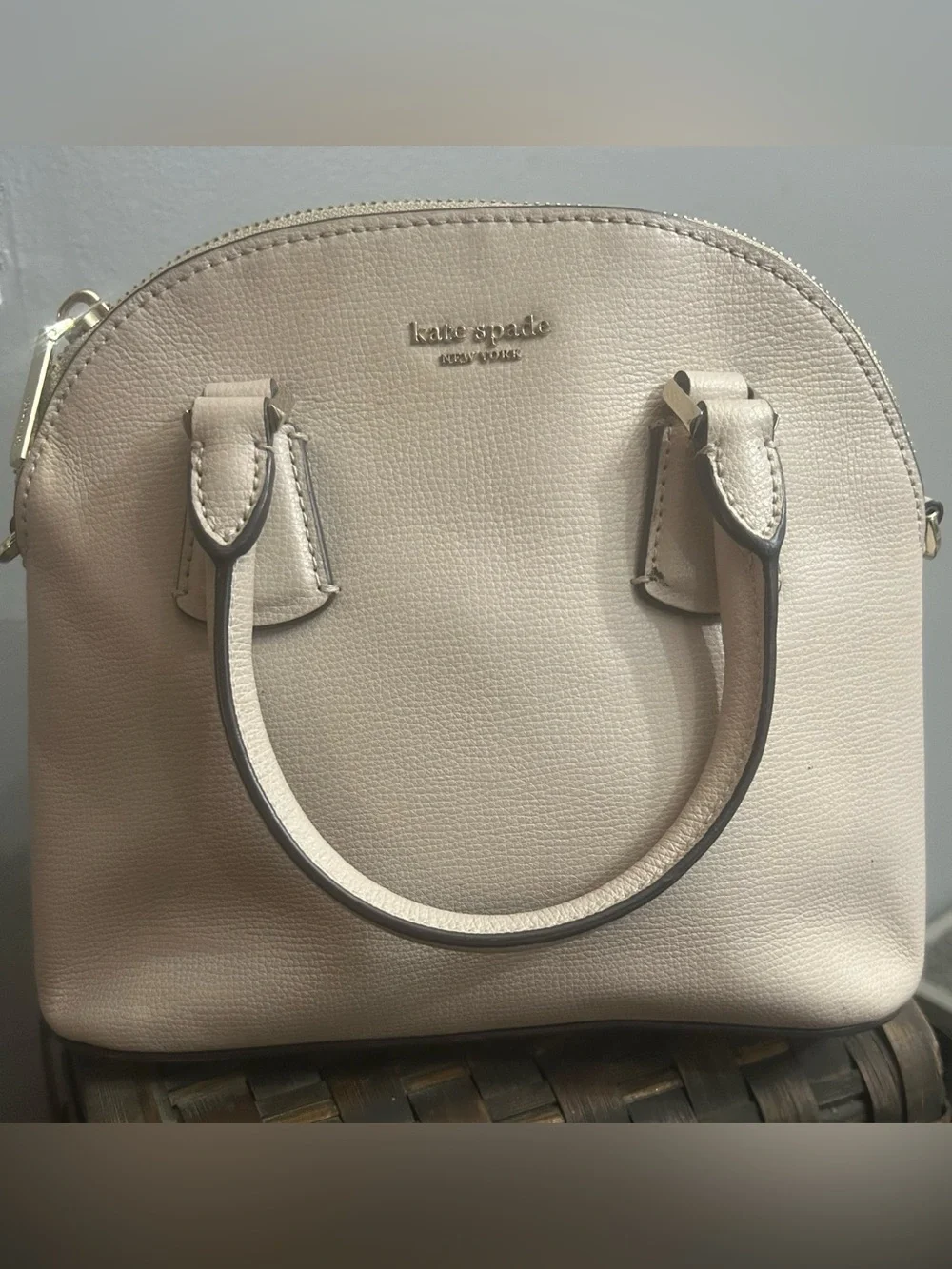 kate spade Cream Dome Satchel with Top Handles & Strap ♠️